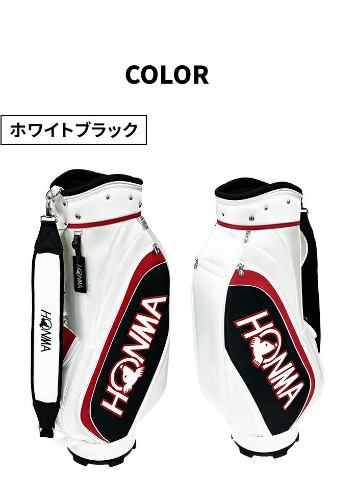 HONMA ゴルフ キャディバッグ ホワイト/イエロー/ネイビー HONMA ゴルフ キャディバッグ ホワイト/イエロー/ネイビー キャディ