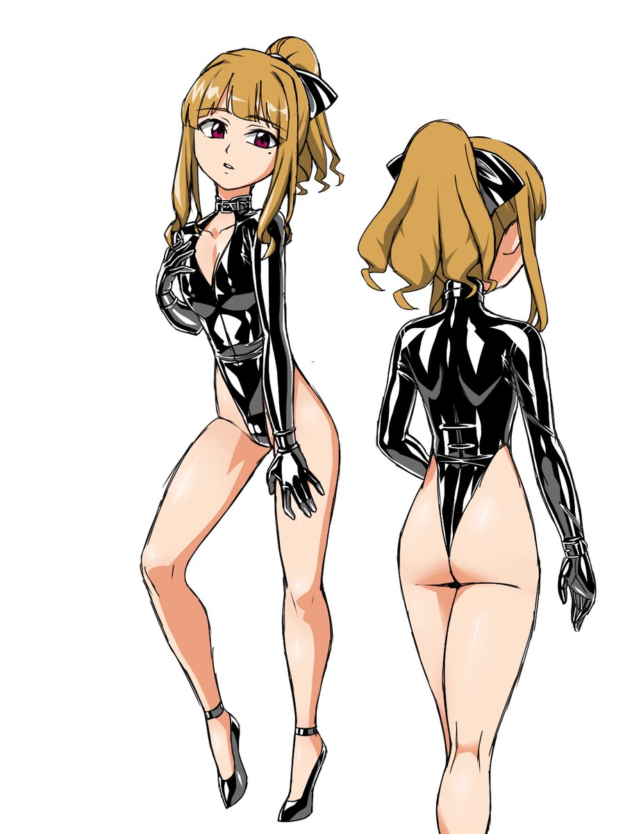 ロリボンお嬢様だけどロングヘアだとボンデージ背面が見えづらくなるなと思ってちょっと改良 