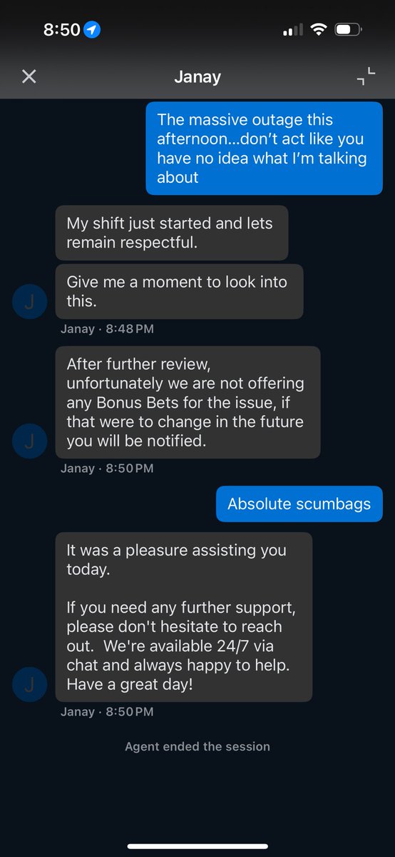 ProdbyKal's tweet image. @FanDuel_Support @FDSportsbook you guys are absolute trash. Get fucked all of you