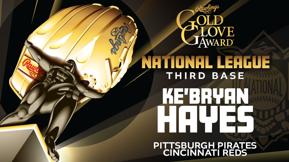 RawlingsSports's tweet image. Your 2025 Rawlings Gold Glove Award Winner - NL Third Base - Ke'Bryan Hayes

#RawlingsGoldGloveAwards