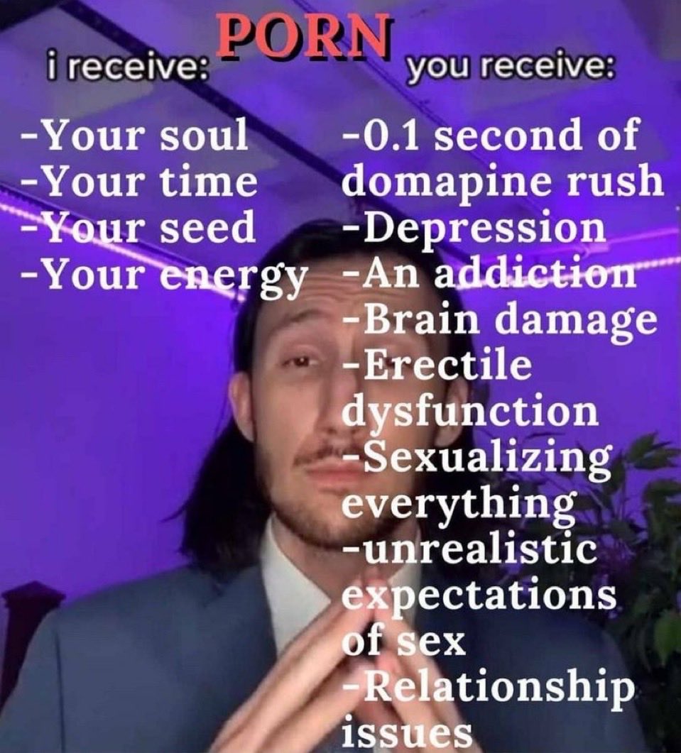 Just because it’s 2025 doesn’t mean porn suddenly stopped being a mortal sin and a nuke on your brain