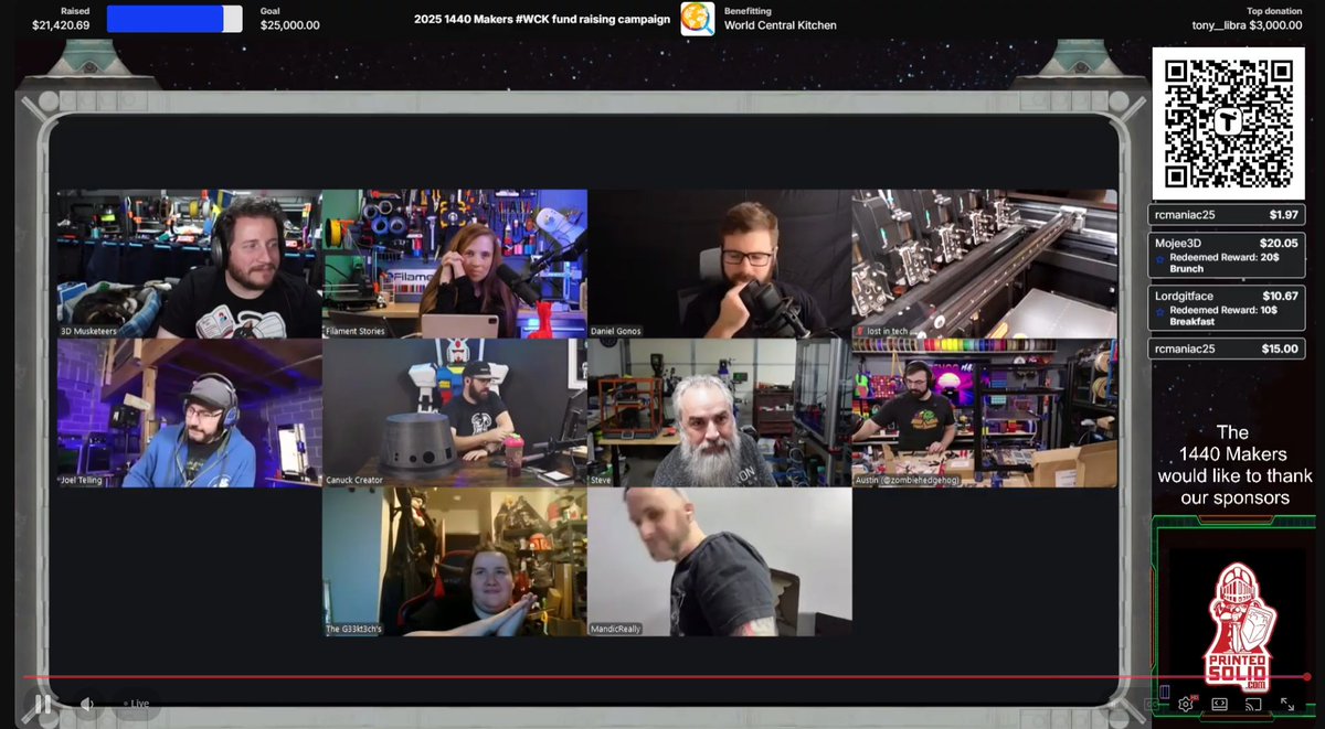 3D_Musketeers's tweet image. $21,420.69 (nice) raised for @WCKitchen on the @The_Real_1440 stream!! Thank you all! So much good will come of this!!!