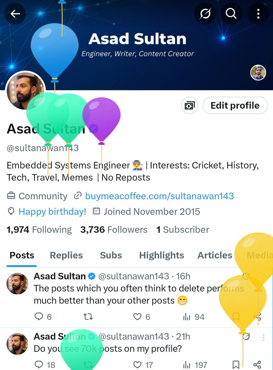Balloons on my profile 😍