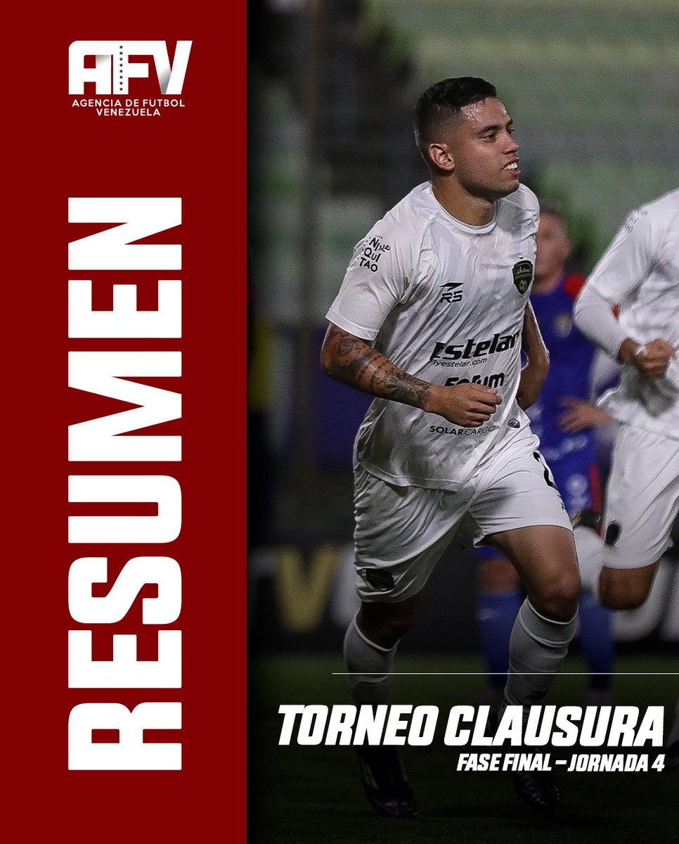 agenciadefutbol's tweet image. Resumen de la Jornada 4 de la Fase Final del Torneo Clausura 2025:

Te presentamos el resumen de la actuación de nuestros talentos luego de la última jornada de la @ligafutve 

#AFV #TalentoAFV