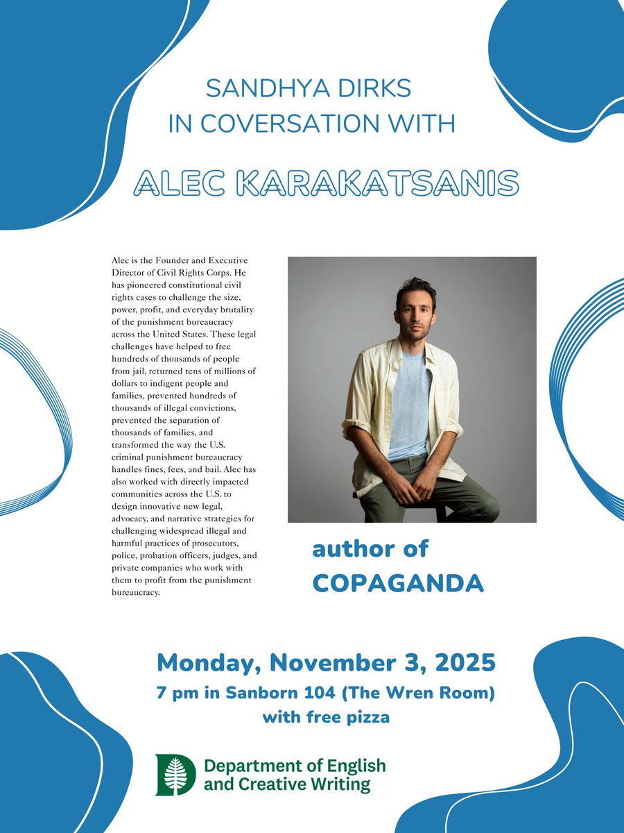 I'm announcing a special last-minute event tomorrow night at Dartmouth. I'll be joined by fantastic former NPR reporter/professor Sandhya Dirks. If you know anyone nearby, encourage them to come talk about propaganda, the complicity of liberal institutions, and authoritarianism.