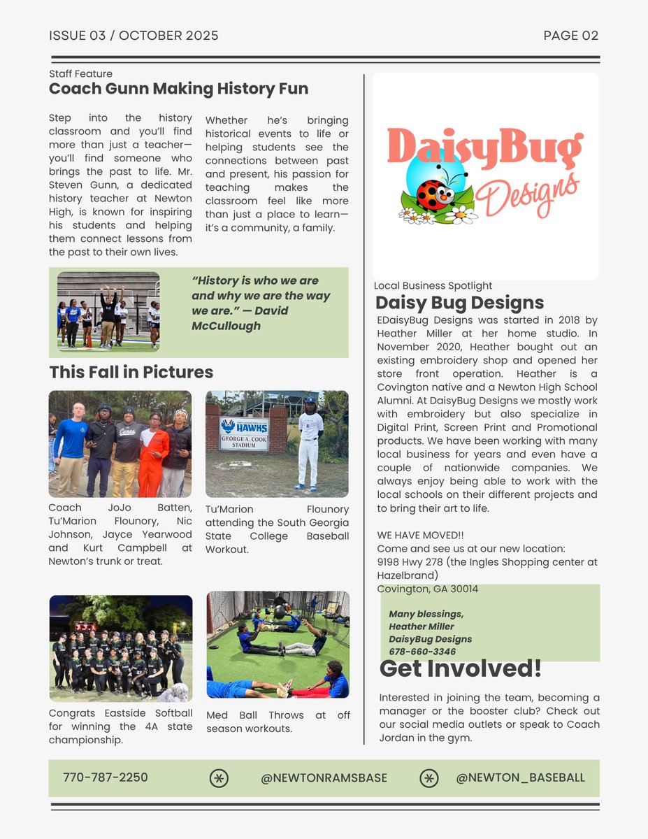 Newton Baseball October Newsletter