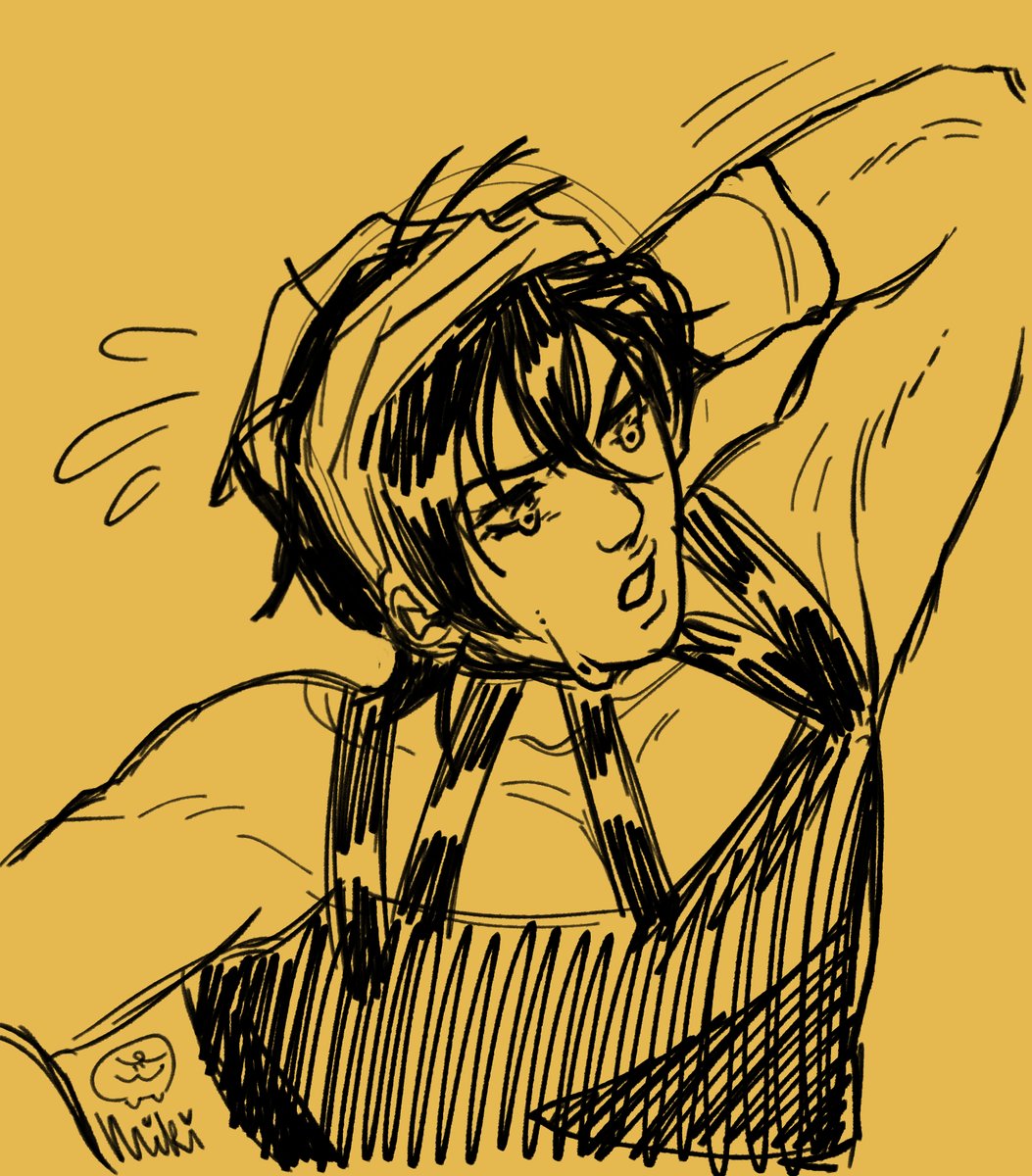 mikibagels's tweet photo. In true Narancia fashion I misspelt aerosmith, please let me off with parole and community service🍊🛩️
#naranciaghirga #jjba https://t.co/1tXBusF70m