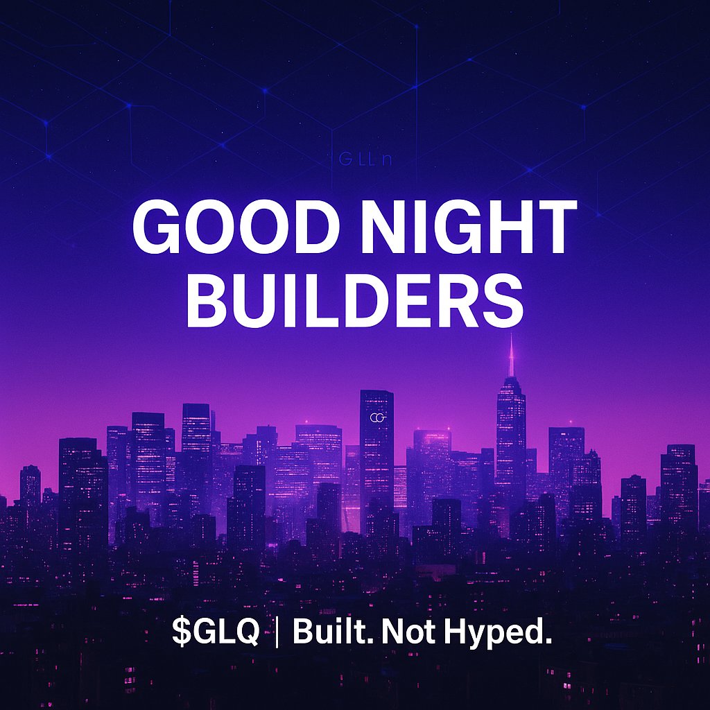 Good Night Builders 🌙

The systems run. The code learns.
While the world sleeps, GraphAI keeps executing.
Today we built. Tomorrow we evolve.

$GLQ | Built. Not Hyped.