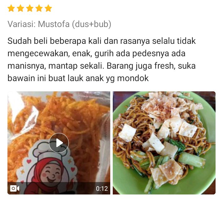 Review nya positif dengan rate 4.8 terjual 10RB++ harganya juga termasuk murah🌺
Produknya disimpan dikulkas diwadah tertutup bisa tahan sampe 2 bulan

UMKM ini selain ada kentang mustofa juga ada kerupuk dan keripik dengan berbagai rasa
s.shopee.co.id/4ArpOFTI5w