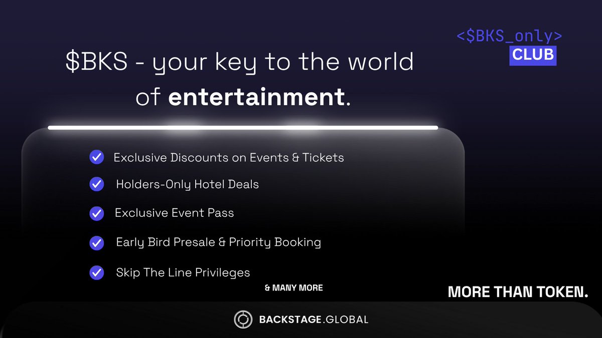 Backstage Global I RWAs I Entertainment 3.0 tweet media