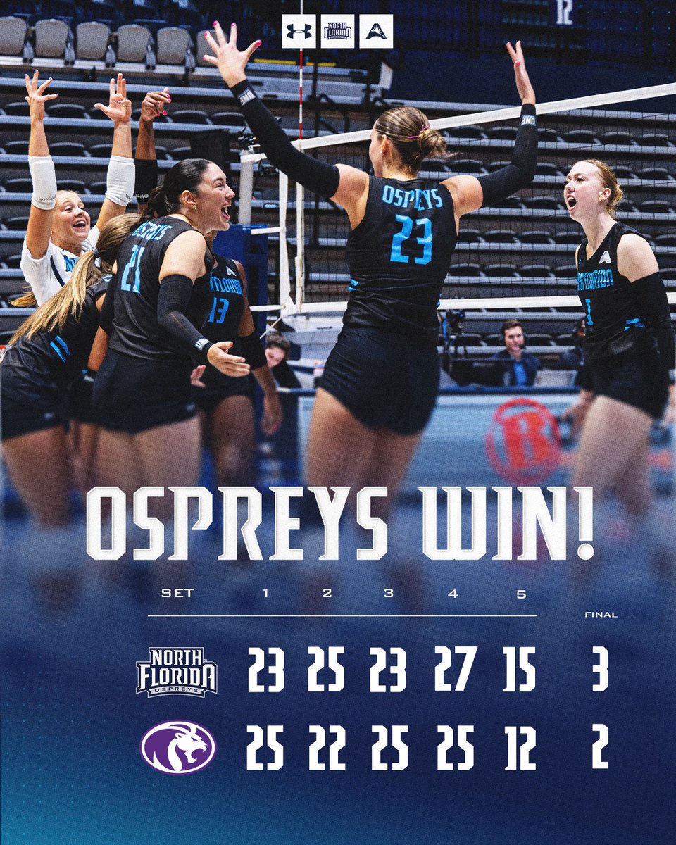 OspreyVB's tweet image. OSPREYS TAKE THE ROAD W! 🔥🔥

#SWOOP