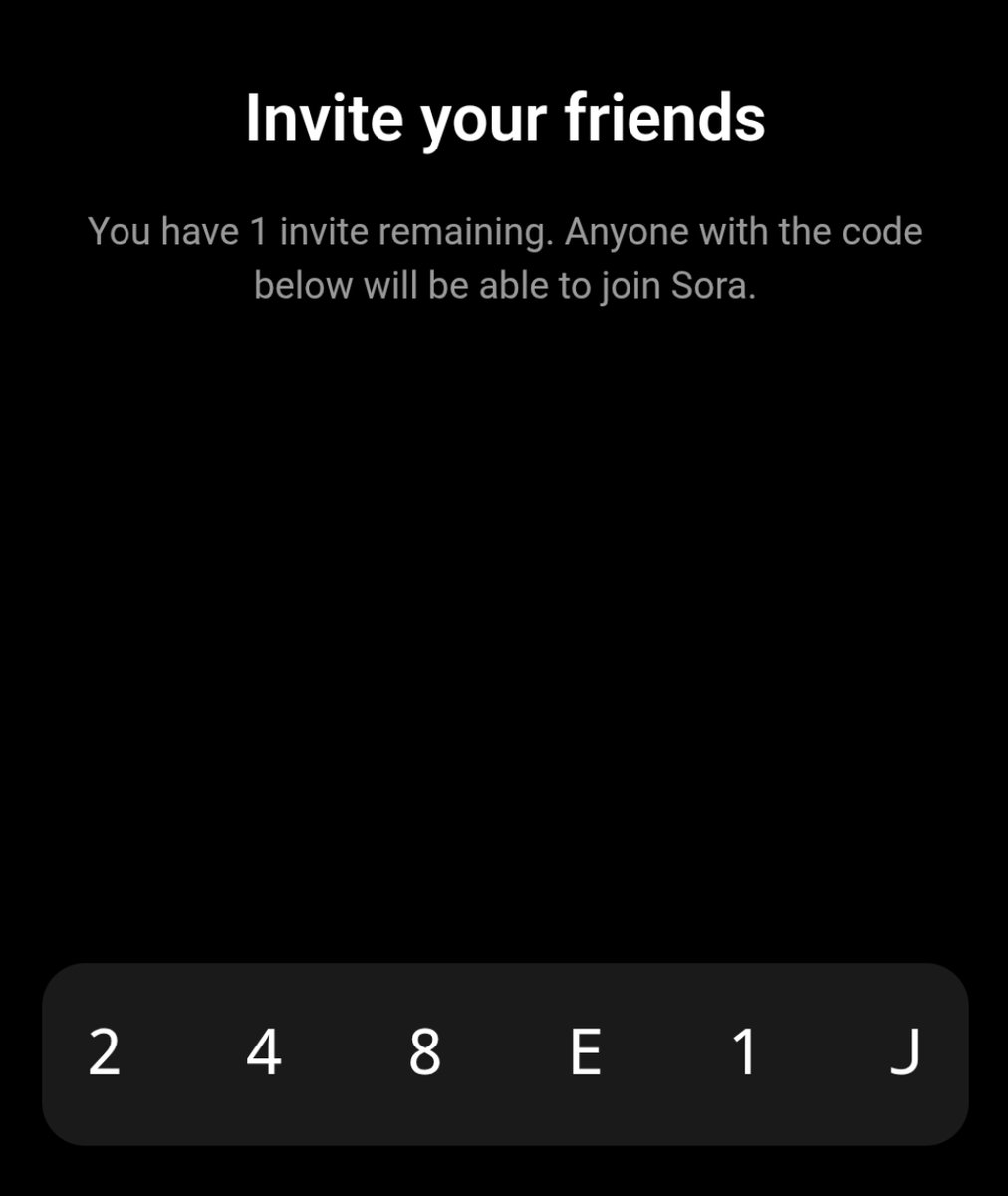 Sool_Goodman's tweet photo. 🔥 SORA 2 INVITE CODES:

WY9B8F
J2BGXH
KC5T0S
3F4ZFR

Want your own invite? Do this:

🤝 follow
❤️ like + repost
💬 comment

OR

👀 Check bio https://t.co/ALMQY5kQ9q