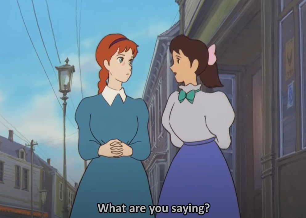 ANitpicker's tweet image. アンもジェーンも16歳で先生になるけど、ジェーンはアンと違い秩序を保つための体罰は容認派（当時はそれが標準）。２人のすごいのはお互いの考えを述べ相手の方針を批評するけど、多少感情的になっても人格否定や攻撃をせず友情も壊れない。議論のやり方を知っててプロ意識も高い。＃赤毛のアン