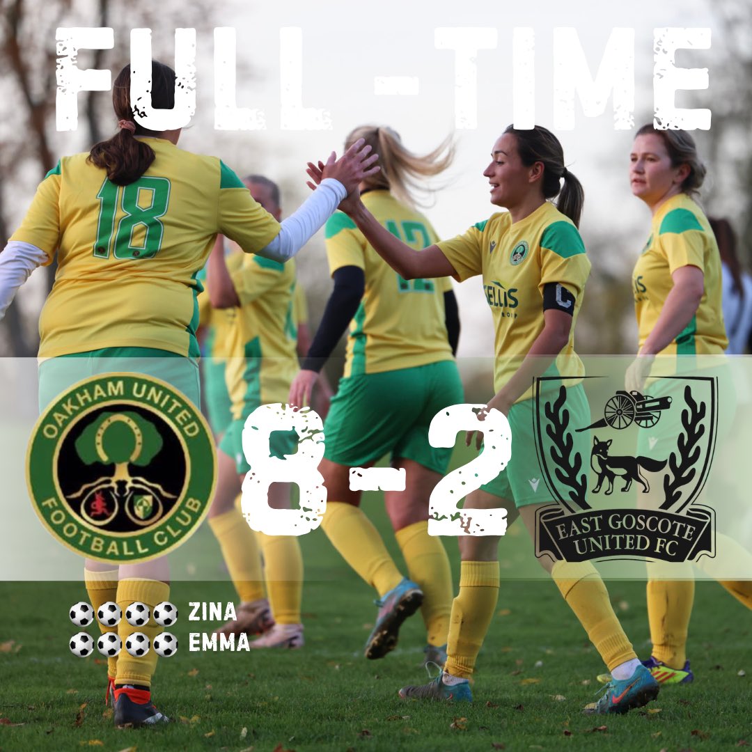 8 reasons to smile✨😃

First to every ball, high energy &amp; pressure. Outstanding teamwork across the pitch with not a single player putting a foot wrong today. Well done girls, and we’re wishing the East Goscote player a speedy recovery💛💚🙏⚽️