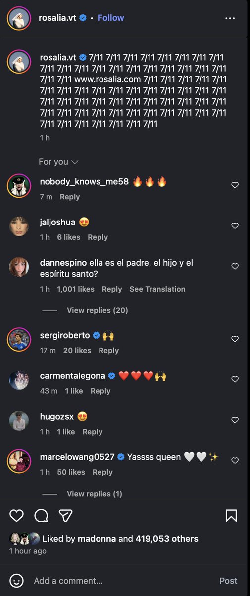 Madonna liking Rosalia's Berghain pics on IG 😍