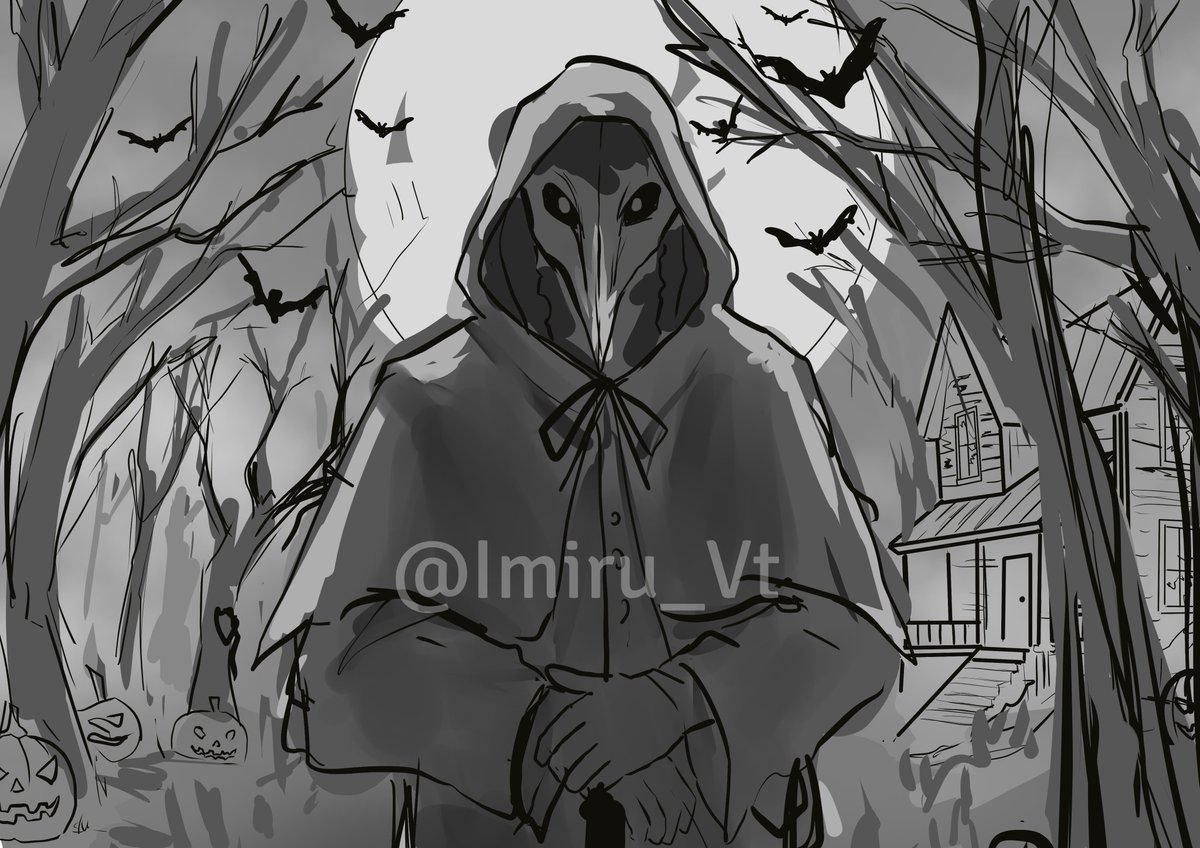 When the red moon rises, the Plague Doctor walks again... 🌑🦇!!

#HalloweenArt #wipart #spookymonth #artmoots #commissionsopen #imiru_vt