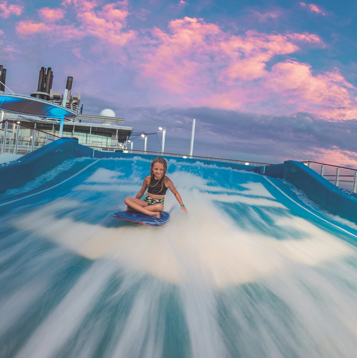 MaryDreamvacay's tweet image. Get ready to ride the waves! 🏄‍♂️  Experience the thrill of Royal Caribbean&apos;s FlowRider surf simulator and unleash your inner surfer on a 40-foot-long wave. Contact me to book your next adventure. 🌊 #RoyalCaribbean #FlowRider