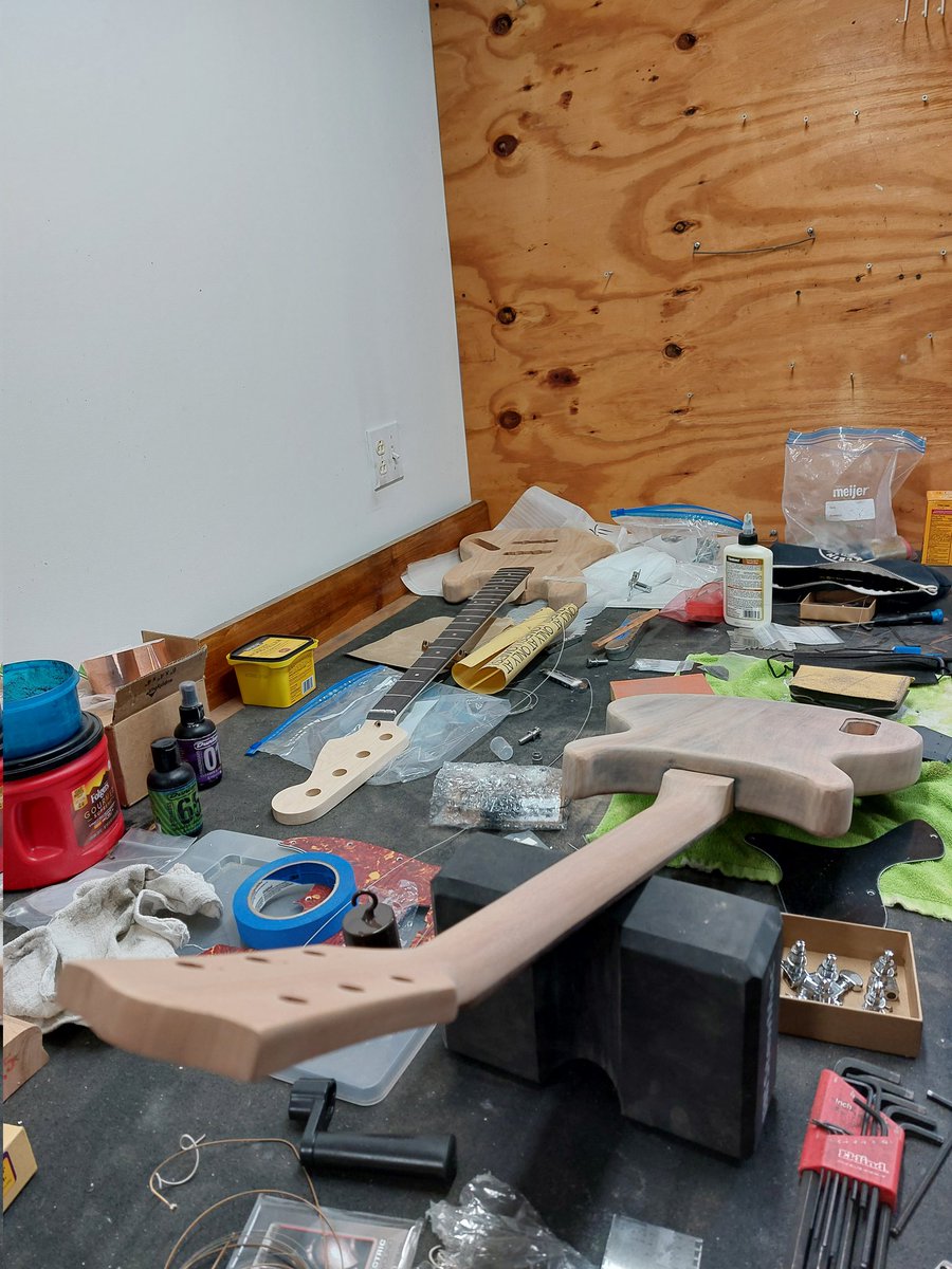 Hey fren, <a href="/VetSalutes/">Vet Salutes 🫡</a> 
I just read in your bio that you play guitar. 
Same here. I also do setups and builds. Here's a couple on my bench. A 59 single pup double UT Les Paul, and a jazz bass.
I'm hoping to finish by Christmas.