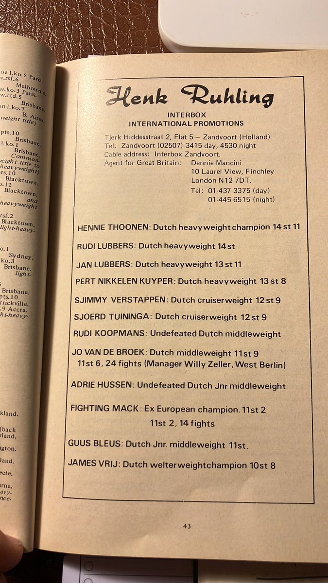 A simpler time. Advert from 1977 <a href="/BoxingNewsED/">Boxing News</a> annual. 
Rudi Lubbers Dutch Heavyweight 14st