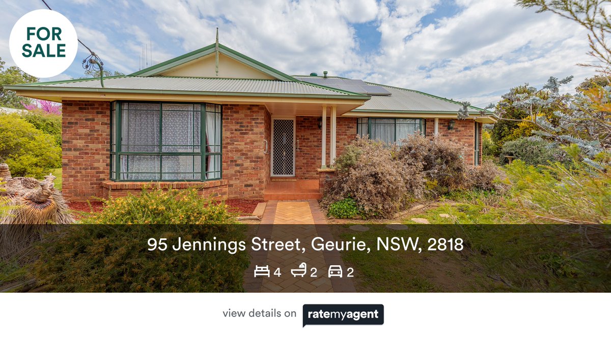 KimmyHamilton's tweet photo. 🛌 4 🛀 2 🚘 2
📍 95 Jennings Street, Geurie, NSW, 2818

My latest listing on #RateMyAgent.

https://t.co/00KVFUeGCq

...
#ratemyagent #realestate #Raine_and_Horne_Dubbo https://t.co/DeBbsDKlta