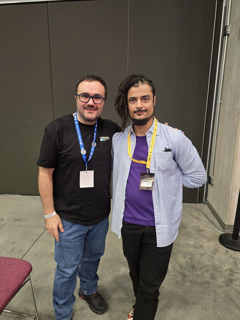 oscarbpgames's tweet image. ¡Qué chulada fue ver a tantos amigos devs en GCMX 2025! 🤓🎮 Gracias por la buena vibra, el cotorreo y la fiesta. 🚀👾 ¡Se viene más colaboración, más contenido y más juegos! Nos vemos pronto, cracks. 💖🔥 #GCMX #GameDevLatam