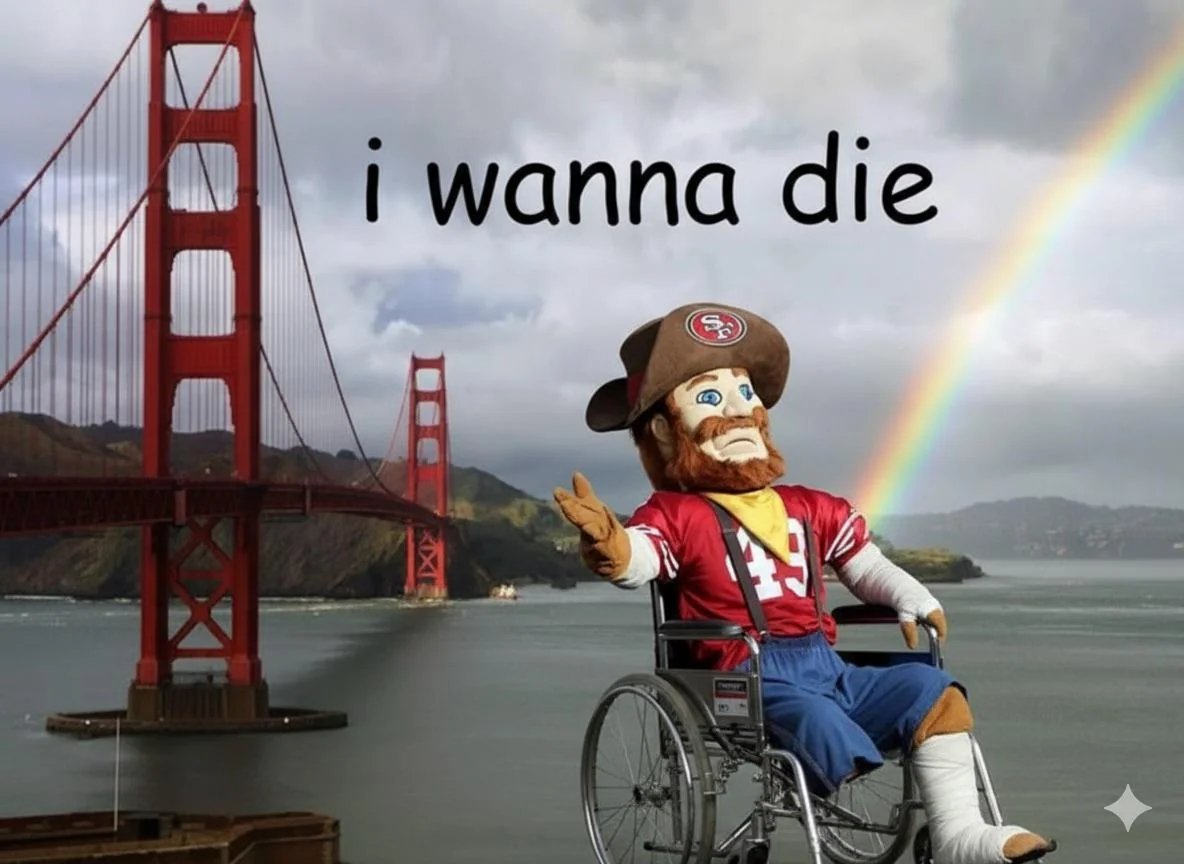 Sabataged's tweet image. Just read our first round pick DE might have torn his ACL in the 4th quarter of a blow out game.  #49ers