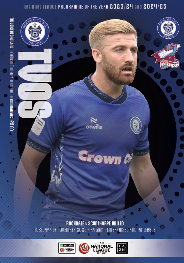 daleprogramme's tweet image. Front cover of #TVOS for Tuesday&apos;s night&apos;s @NL_Enterprise top two clash between @officiallydale and @SUFCOfficial