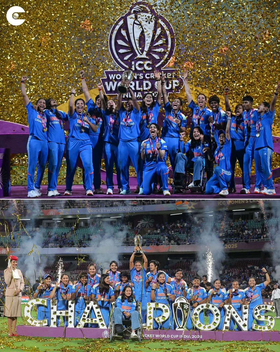 _Chayanath's tweet image. 🏏🇮🇳🏆 INDIA Scripted HISTORY!🇮🇳 

Brilliant Victory by our women&apos;s cricket team against South Africa to lift the #ICCWomensWorldCup2025 in style 🏆
This victory will surely inspire generations 🇮🇳👏🏾

#WomensWorldCup2025
#Cricket #Champions