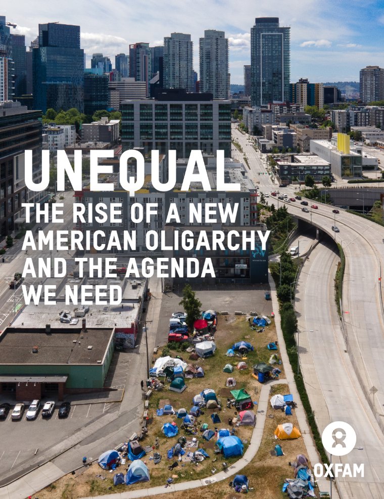 Rebecca_Riddell's tweet image. NEW: @OxfamAmerica's US inequality report🧵

10 richest Americans gained $698 billion in past year 

As tens of millions struggle to get by, Trump policies could drive US inequality to new extremes

We dive deep on how we got here, and the change needed

oxfamamerica.org/unequal