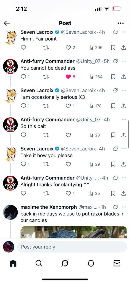 JonSweetfoxVR's tweet image. Genuinely how I know not to take losers on here seriously anymore. If you’re a right wing furry you’re just doing it to rage bait people and make money off them. Kindly fuck off and find another fandom to leech on.