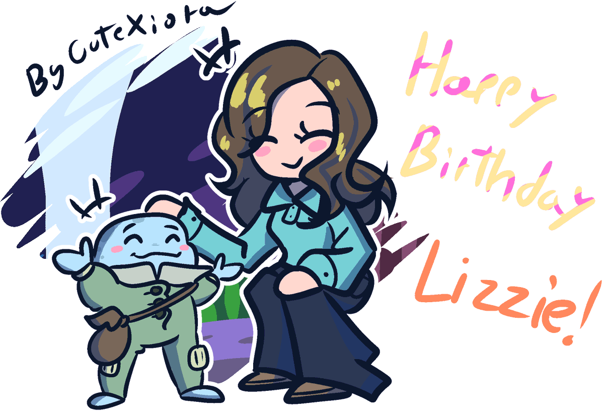 CuteXiora's tweet photo. I did it simple cause I am busy today, but I promise to make a better draw letter, Happy birthday @LizzieRFreeman   ^^

I wanted to give love to one of your first voice cast, Bopo #Dustanelysiantail https://t.co/pabqksiyd7