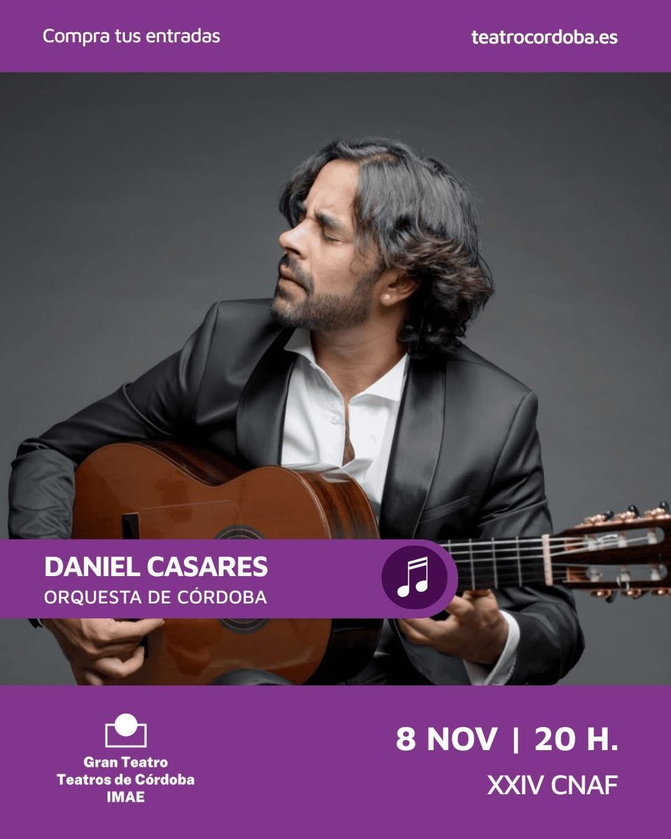 MPianocase's tweet photo. 🔴El maestro Alejandro Muñoz dirigirá el concierto de @casaresguitarra con la @OrquestadeCO en el XXIV CONCURSO NACIONAL DE ARTE FLAMENCO el próximo sábado 8 de noviembre a las 20h en el Gran Teatro @IMAECordoba  👉🏼 https://t.co/PAoEultMMA
Miguel Ortiz “Nene”
@todos @Destacar https://t.co/90xAYay0JQ