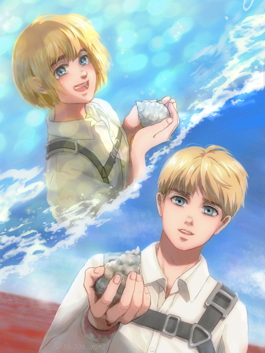 二つの海とアルミン
お誕生日おめでとう！大好きだよ🫂
 #アルミン・アルレルト生誕祭2025