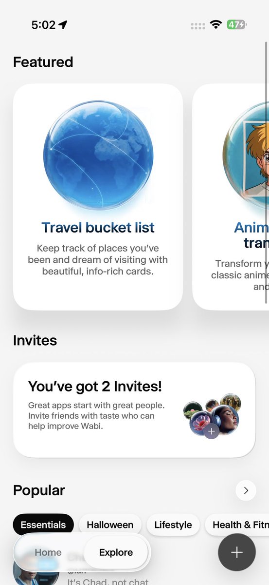 Built a “nearby me” tour guide app in &lt;2 minutes with <a href="/wabi/">wabi</a>. Feels like a peek into the future of personal software. 

Making apps is now simple as telling your phone what you want.