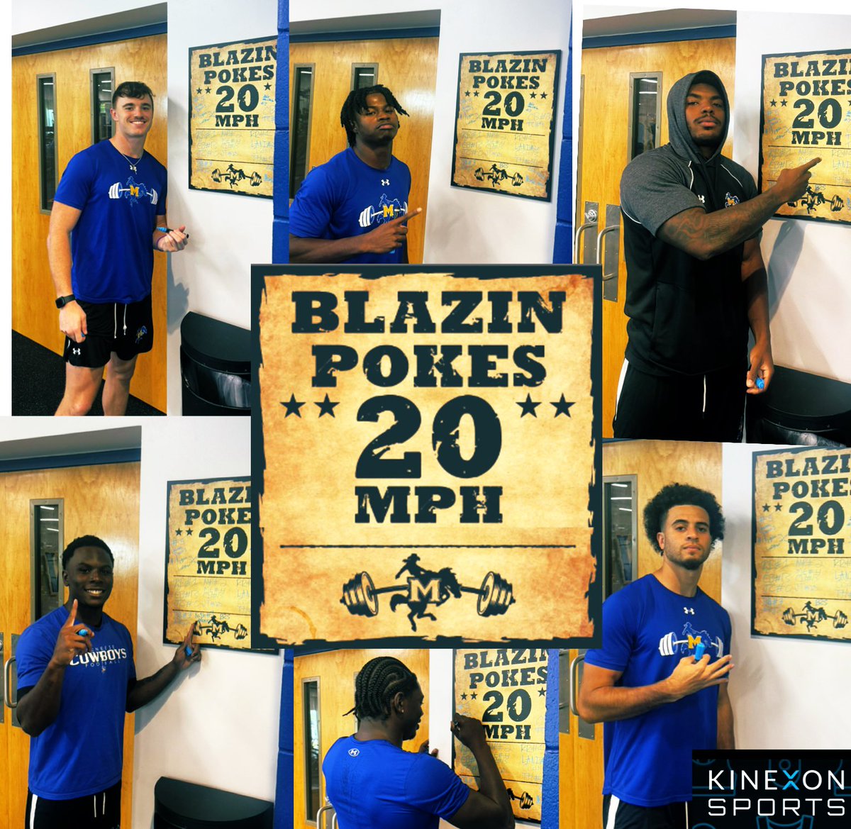 Blazin’ Pokes! 6 Cowboys hit 20MPH + in last nights game. Most of the year! With the fastest being <a href="/MatthewMcCalli5/">Matthew McCallister</a> at 21.86 MPH.  Goal is always to keep our speed or gain speed during the season. #GetFastBeFastStayFast Speeds posted below <a href="/KinexonSports/">KINEXON Sports</a> <a href="/Jeff_Dillman/">Jeff Dillman</a>