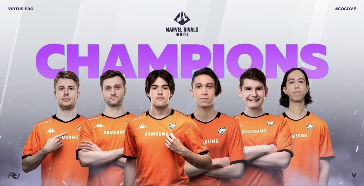 RivalsInfo's tweet photo. ‼️ Virtus Pro are your 2025 Marvel Rivals Ignite Stage 2 World Champions!

Virtus Pro, going undefeated through the entire stage, dominated the competition and took home the Stage 2 Trophy in spectacular fashion. Congratulations to the team @virtuspro__MR!

#MarvelRivals https://t.co/VzT44hJsPV