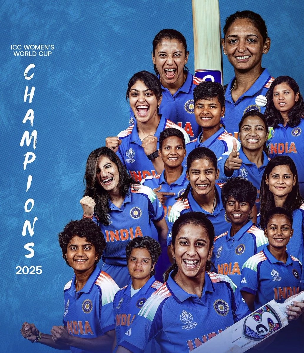 iamnisaarr's tweet photo. Champions 2025 🇮🇳🇮🇳🇮🇳…#CWC25 #indiawins #Cricket #WomensWorldCup2025 #INDWvsSAW #TeamIndia #historymade #historycreated #indiaindia #chakdeindia #jaihind https://t.co/QOsBmBVva0