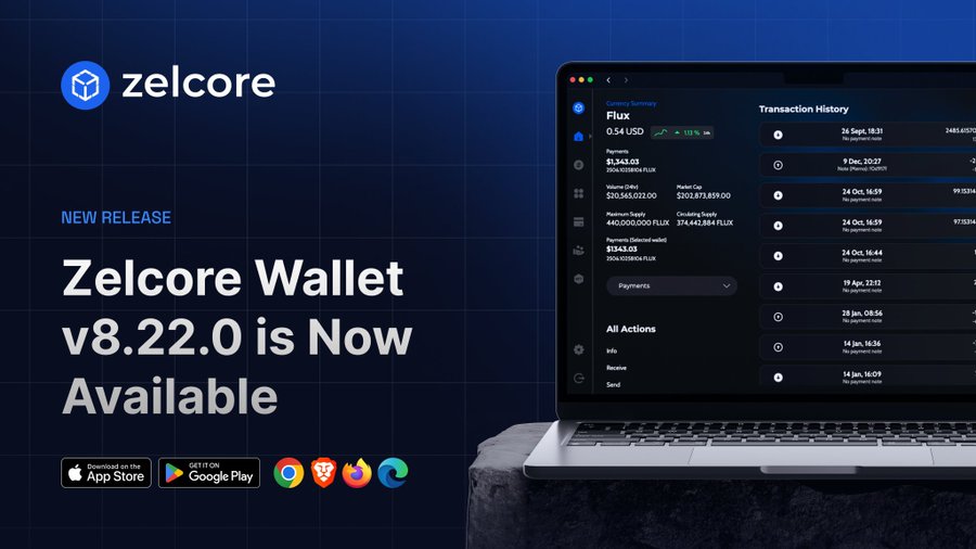 📢 Zelcore v8.22.0 ist da! 

Diese Aktualiserung bietet erhöhte Sicherheit durch ein erweitertes Anmeldebenachrichtigungssystem, intelligentere $Flux-Tools und eine verbesserte Performance der gesamten Plattform. 🚀💪 

#Zelcore #Update #CryptoWallet