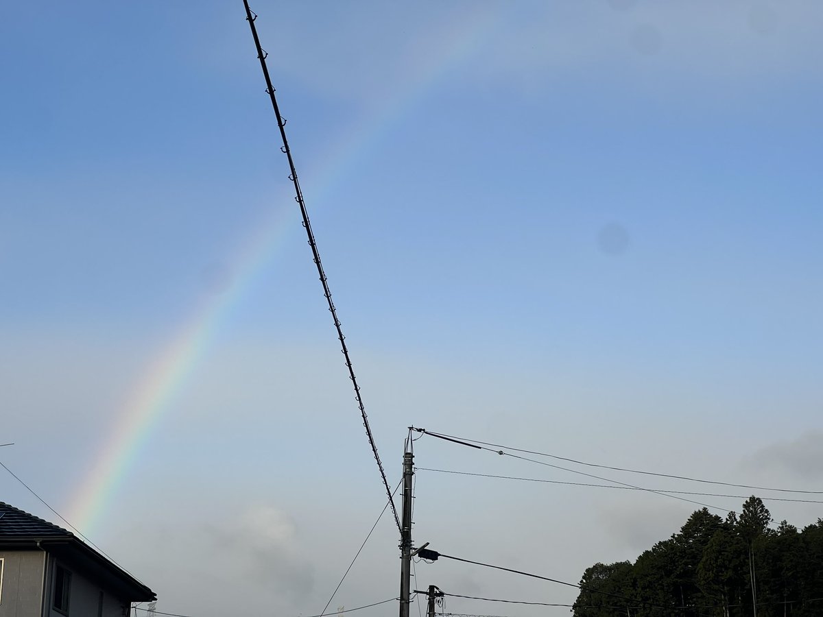 出勤で虹見れて泣きそうになった