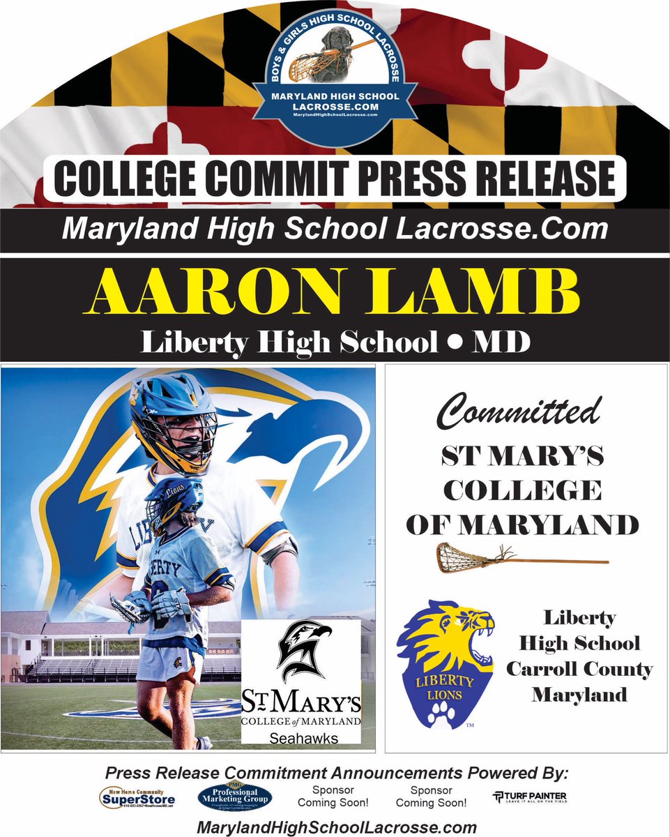 Another MD High School Lacrosse student athlete commits to play college lacrosse. MarylandHighSchoolLacrosse.com