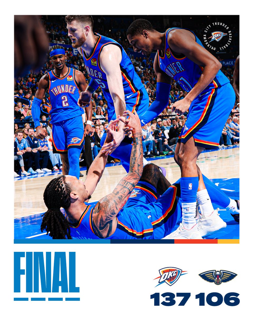 okcthunder's tweet image. In control from start to finish 🫡