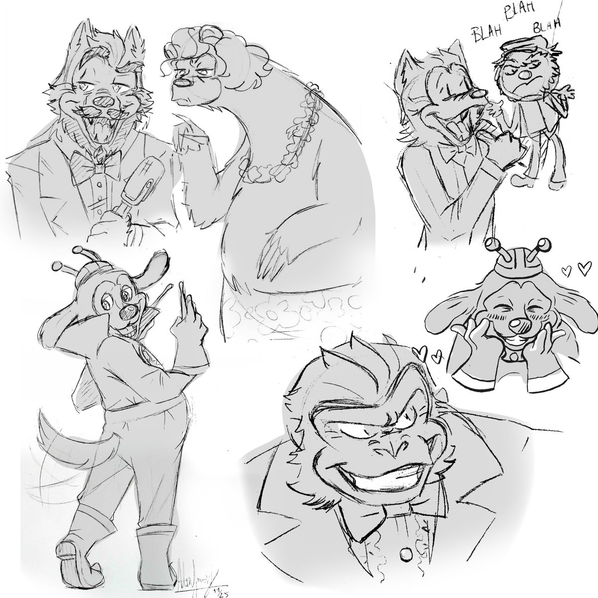 Macabrecrypt's tweet image. Various Rock-afire Explosion and Wolf Pack 5 doodles.
#rockafire #showbizpizza #animatronic @rockafire