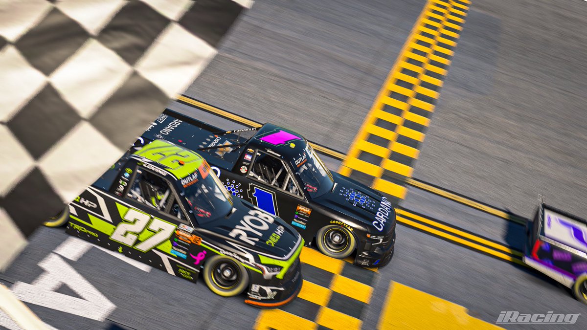bone_pool's tweet image. Thanks for the shout.
If you or anyone reading along has an interest in showcasing Cardano projects for a race or two.. just send a DM.
Also another friend from @iRacing is keeping a Wednesday night Truck going with the original paint.