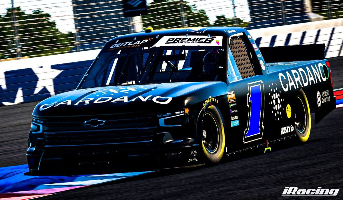 bone_pool's tweet image. Thanks for the shout.
If you or anyone reading along has an interest in showcasing Cardano projects for a race or two.. just send a DM.
Also another friend from @iRacing is keeping a Wednesday night Truck going with the original paint.