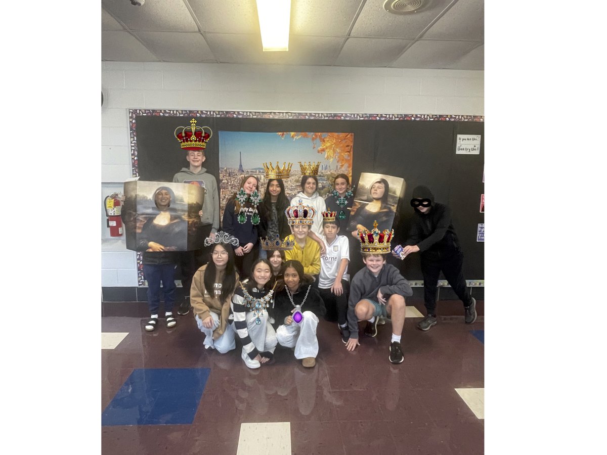 WVMSDragons's tweet image. Our French students explored the Louvre Jewelry Heist and uncovered fascinating history about the world-famous museum 🖼️💎 They were shocked to see a photo of the suspects! 👀 #WVMS #LearningIsAnAdventure