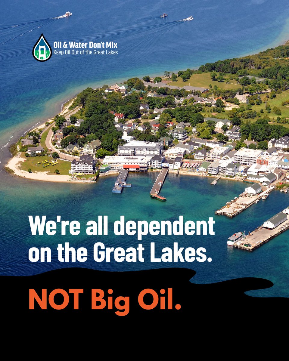OilWaterDntMix's tweet image. Corporate fossil fuel greed is fueling opposition to our growing movement to #ShutDownLine5. 

We all have a choice: Standing with the Great Lakes or Big Oil polluters.
