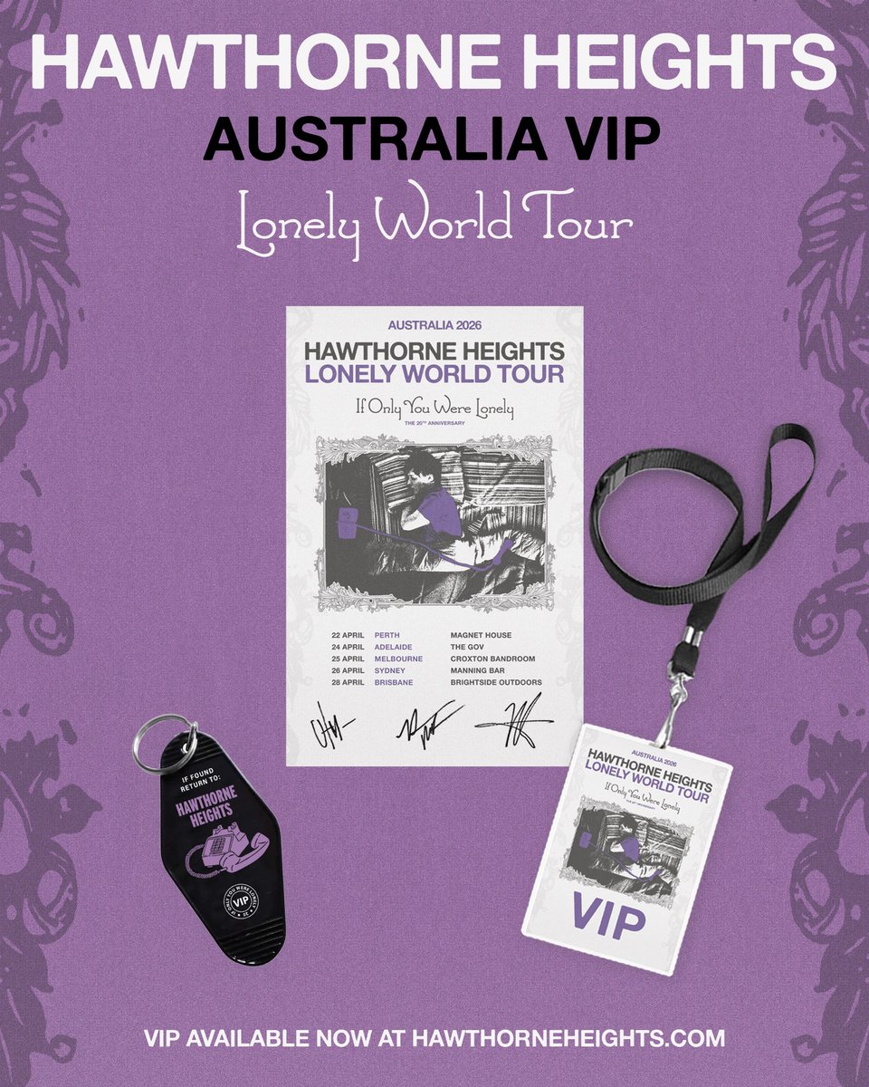 🇦🇺 Australia, we didn't forget about you! Join us in April as we bring the SADNESS down under. Joining us will be Armor For Sleep for their first time in Aus

Sign up for Early Bird Presale tickets → daltours.cc/hawthorne-heig…
begins Thursday 6 Nov 9AM
on sale Friday 7 Nov 9AM