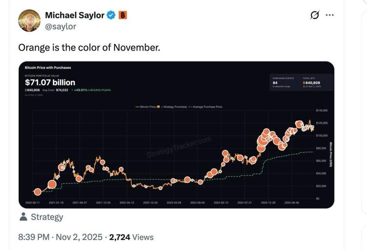 Mek_Anmi's tweet photo. 🇺🇸 Saylor hints at buying more #Bitcoin

MicroStrategy’s position stands at 640,808 BTC (~$71B AUM) with an unrealized profit of $13B.

BTC$BTC https://t.co/ilJ6XwnIJC