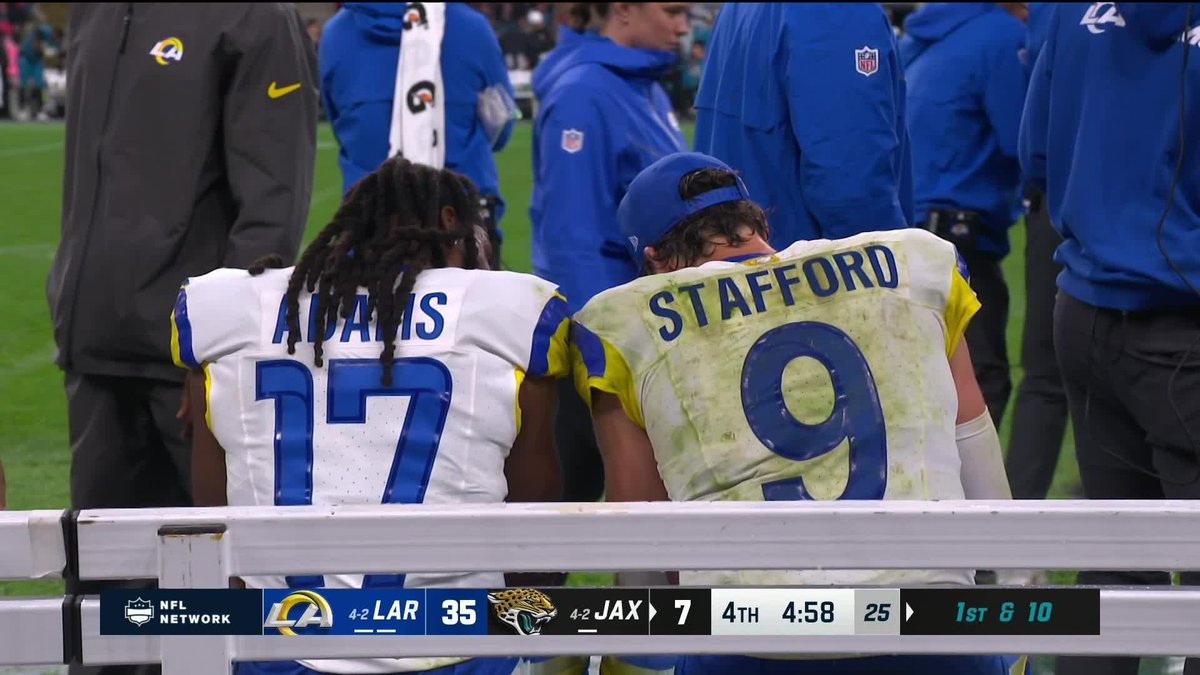 NFLUKIRE's tweet photo. Of Matthew Stafford's last 10 passes to Davante Adams, 5 of them have resulted in a touchdown. 

Becoming an iconic duo in Los Angeles. https://t.co/IWiWqudoym