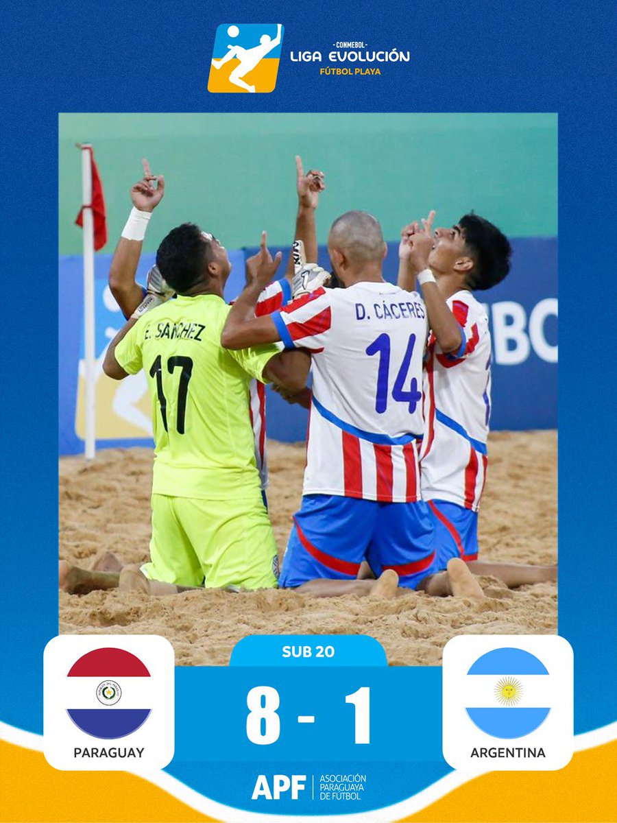 ✅La Sub 20 de <a href="/lospynandipy/">Los Pynandi</a> se despide de la CONMEBOL #LigaEvoluciónFP Zona Sur con otra gran victoria. 

🇵🇾 #Paraguay 8
🇦🇷 #Argentina 1

🏆 <a href="/CONMEBOLtorneos/">CONMEBOL Torneos</a>